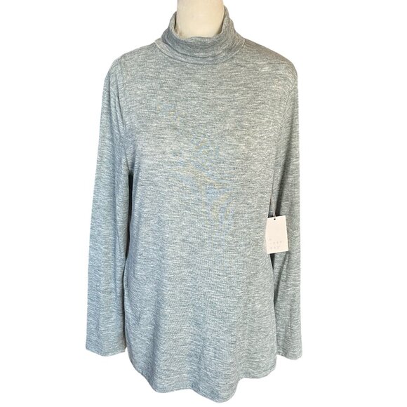 A New Day women's large pale green long sleeve stretchy turtleneck top - Picture 1 of 9